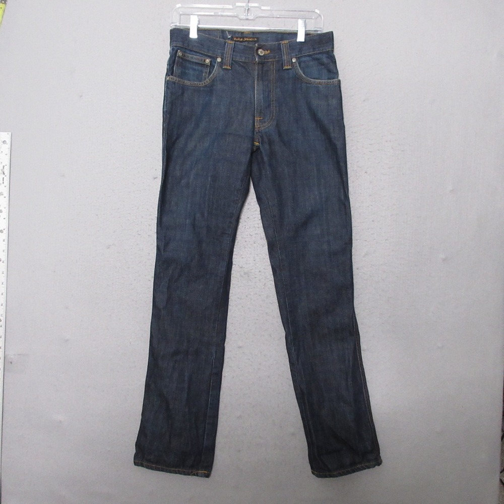 Nudie Jeans Co Jeans Men 30 Slim Jim Dry Broken Twill Indigo Denim Straight Dark